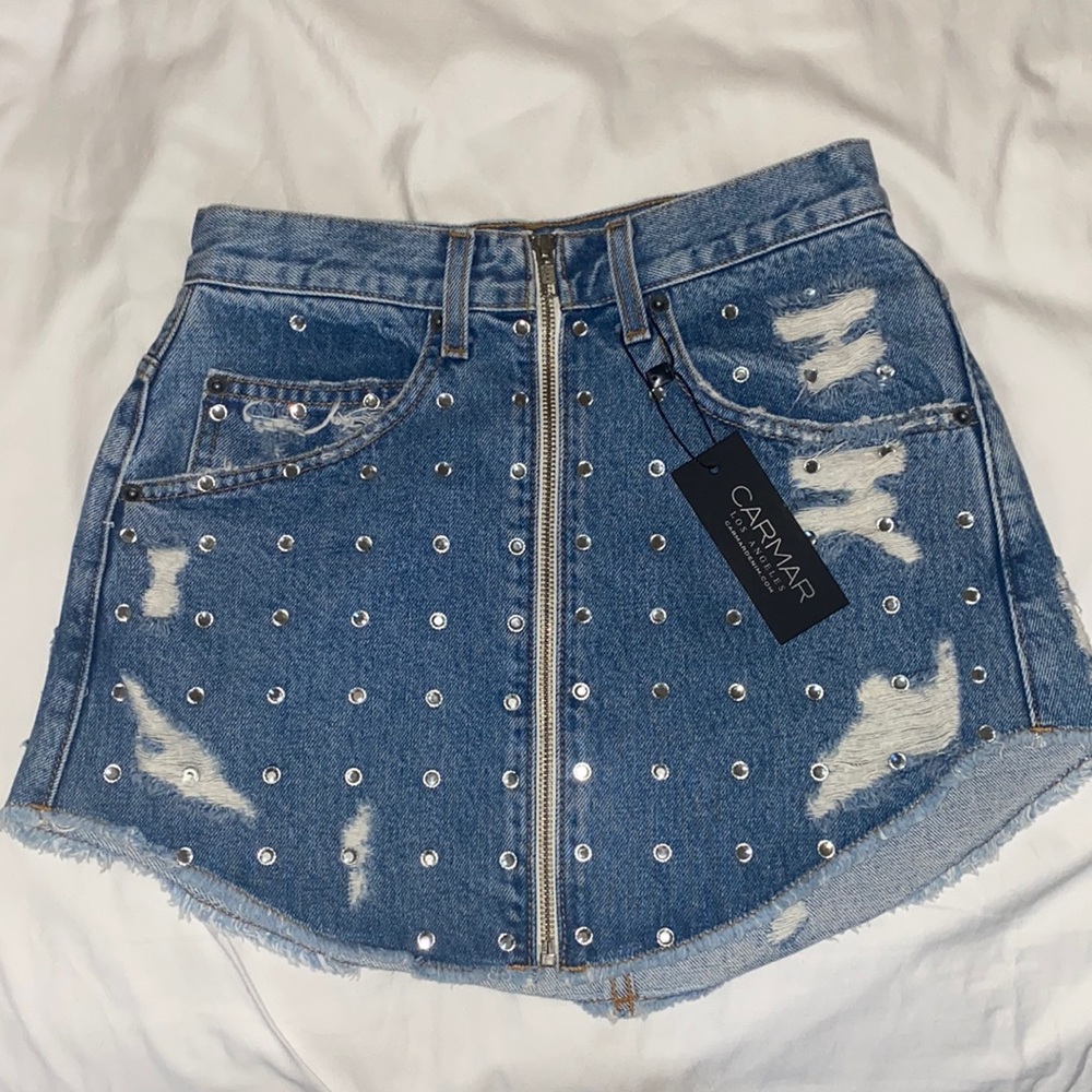 CARMAR RHINESTONE SKIRT